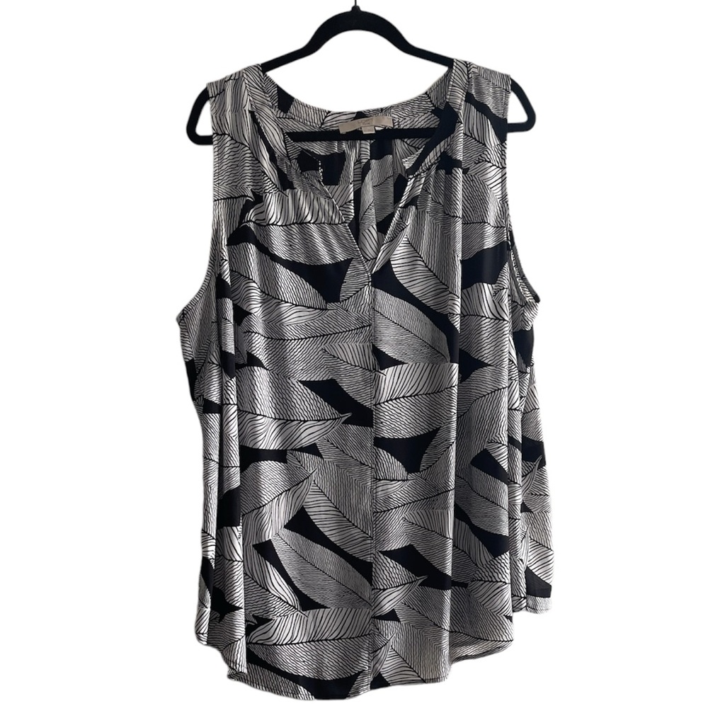 Loft Palm Print Blouse